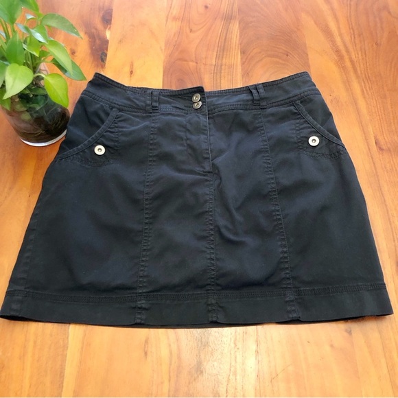 Jessica Y2K Mini Cargo Grunge Medium to Low Rise Black Mini A Line Skirt. Size 8 - Picture 13 of 14